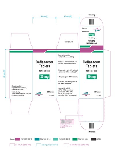 Carton Label 30mg (Deflazacort Carton 30 mg)